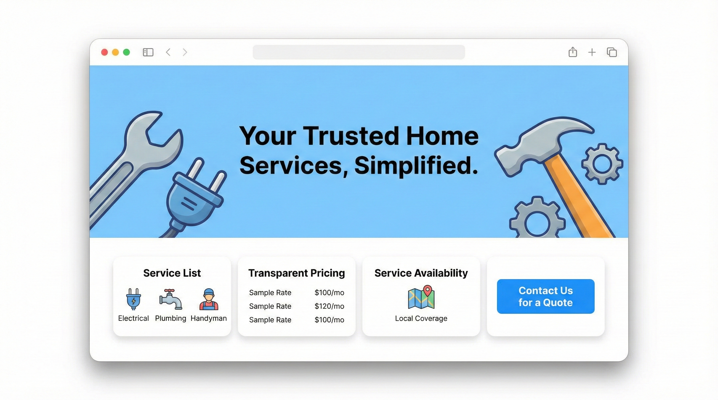Home Services website example